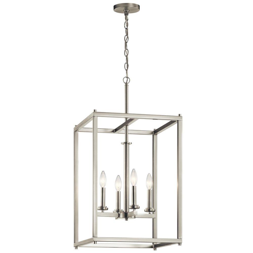 Kichler Lighting Brushed Nickel 31 in. Foyer 4-Light Pendant 