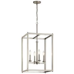 31 in. Foyer 4-Light Pendant in Brushed Nickel