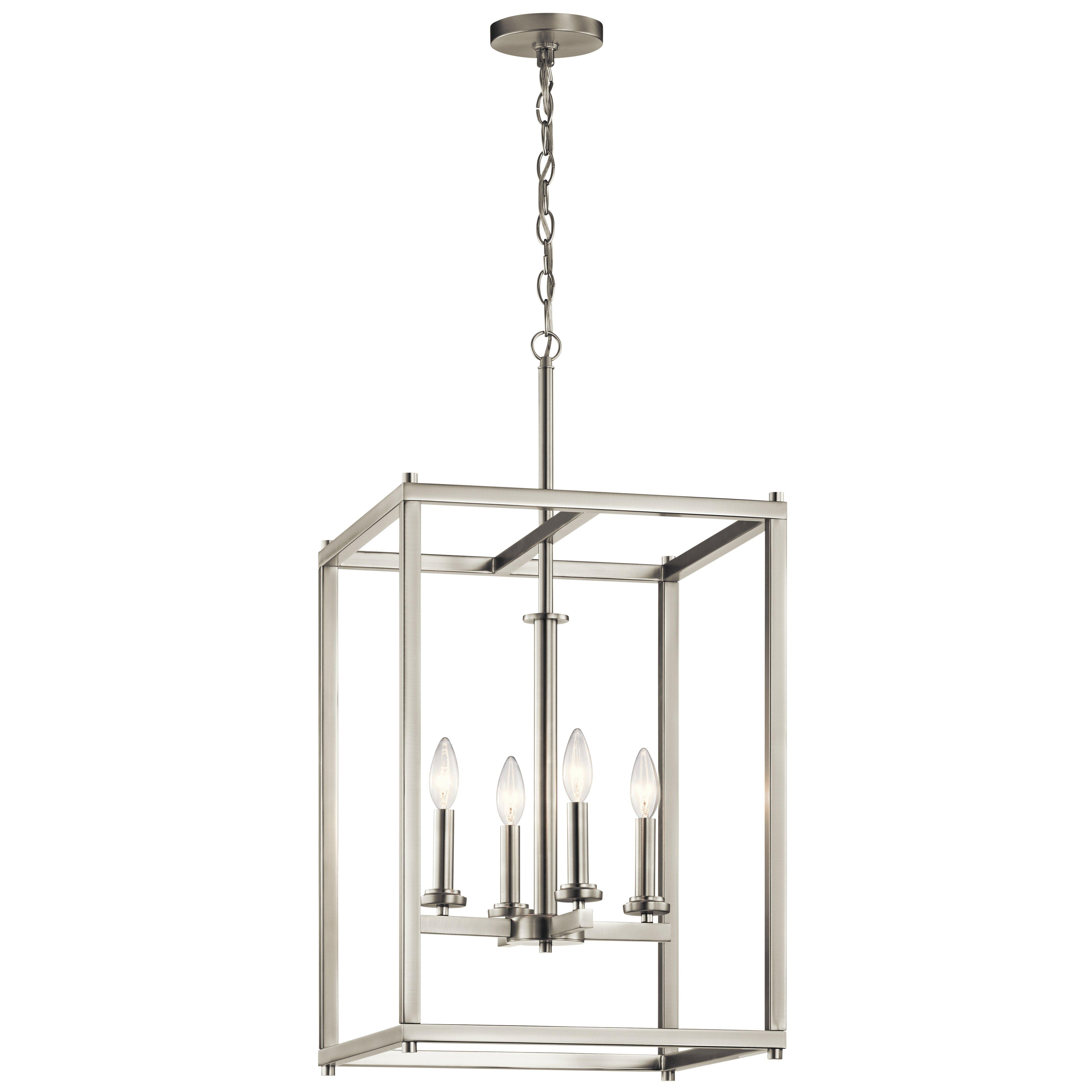 Kichler Lighting Brushed Nickel 31 in. Foyer 4-Light Pendant 