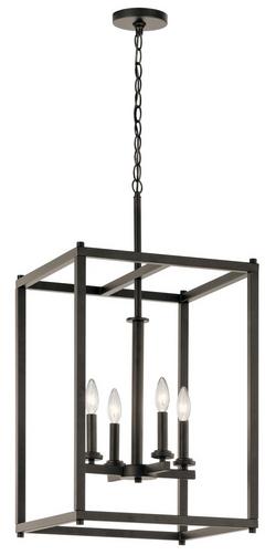 40W 4-Light Foyer Pendant in Olde Bronze
