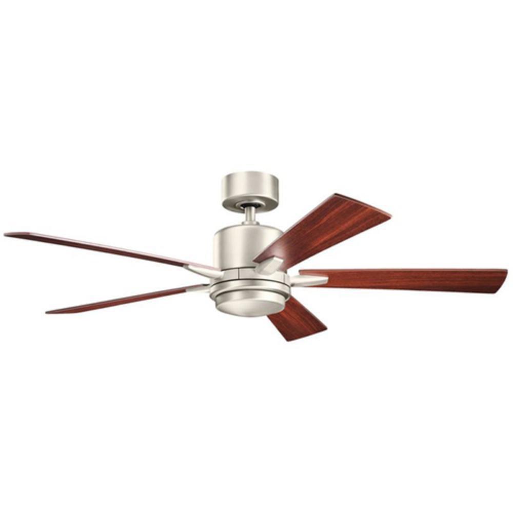 Kichler Lighting Brushed Nickel 17W 5-Blade Ceiling Fan with 52 in. Blade Span 