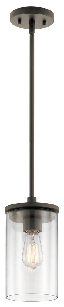 Kichler Lighting Olde Bronze 1-Light Mini Pendant with Clear Glass 