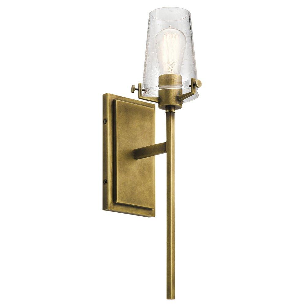 Kichler Lighting Natural Brass 1-Light 60W Medium E-26 Incandescent Wall Sconce 