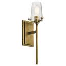 60W 1-Light Wall Sconce in Natural Brass