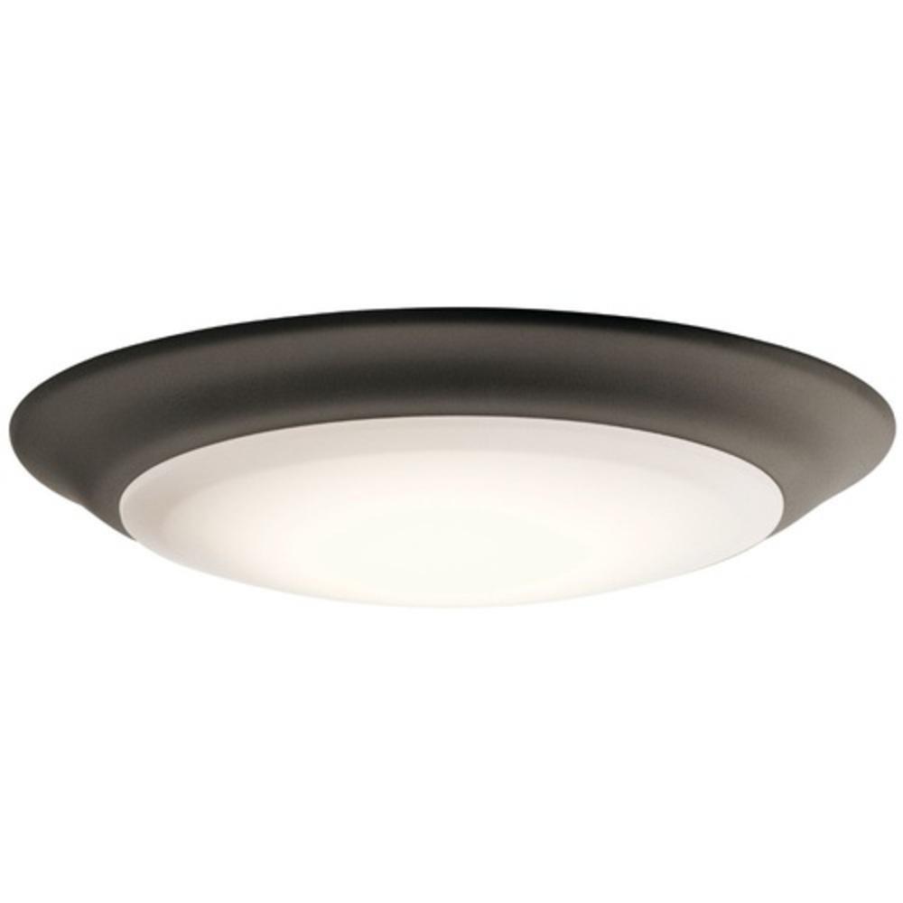 Kichler Lighting Olde Bronze 7-1/2 in. 15W 1-Light Integrated LED Flush Mount Ceiling Fixture 