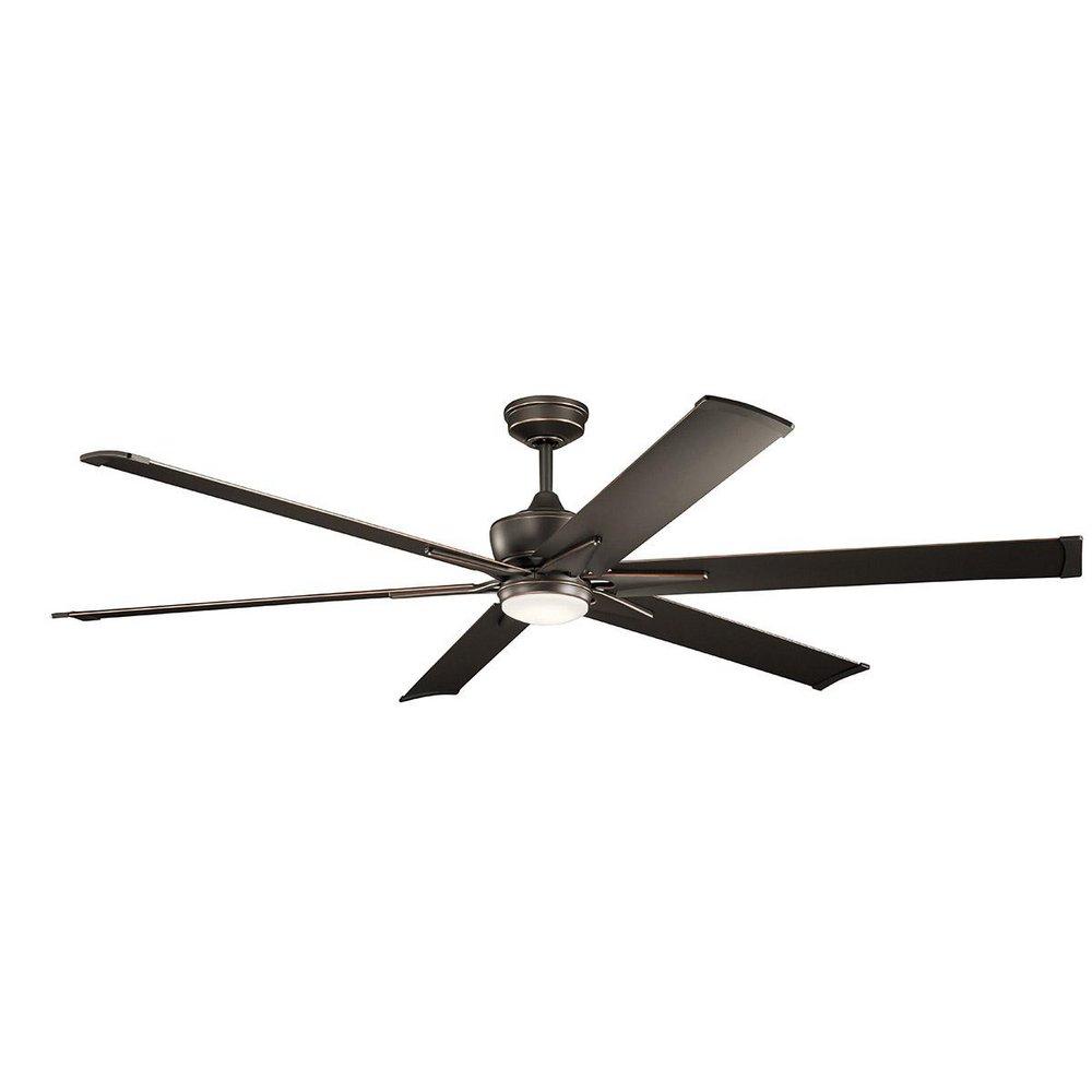 Kichler Lighting Olde Bronze 17W 6-Blade LED Ceiling Fan with 80 in. Blade Span 