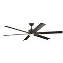 17W 6-Blade LED Ceiling Fan with 80 in. Blade Span in Olde Bronze