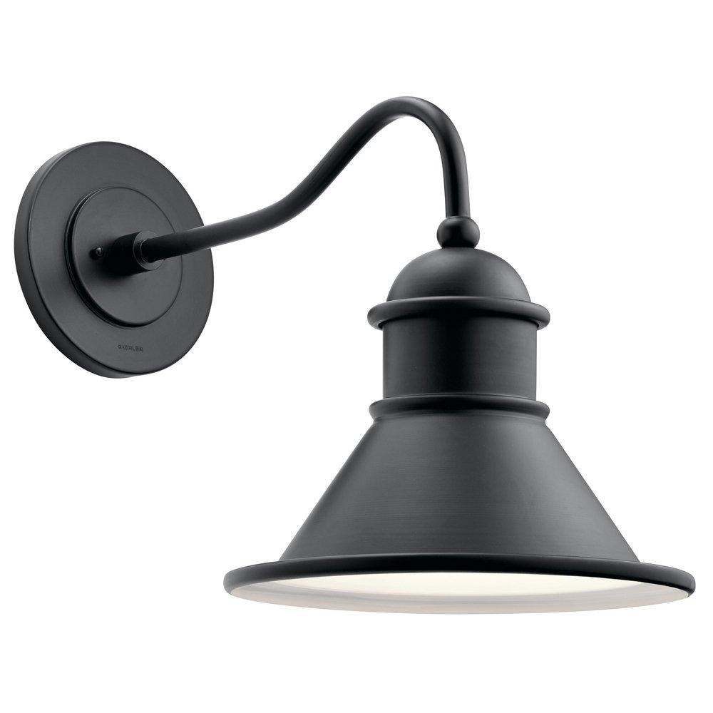 Kichler Lighting Black 1-Light 150W Down Lighting Outdoor Wall Light 