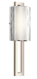 20W 1-Light Integrated LED Wall Sconce in Polished Nickel
