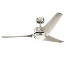 17W 3-Blade Ceiling Fan with 60 in. Blade Span in Brushed Nickel