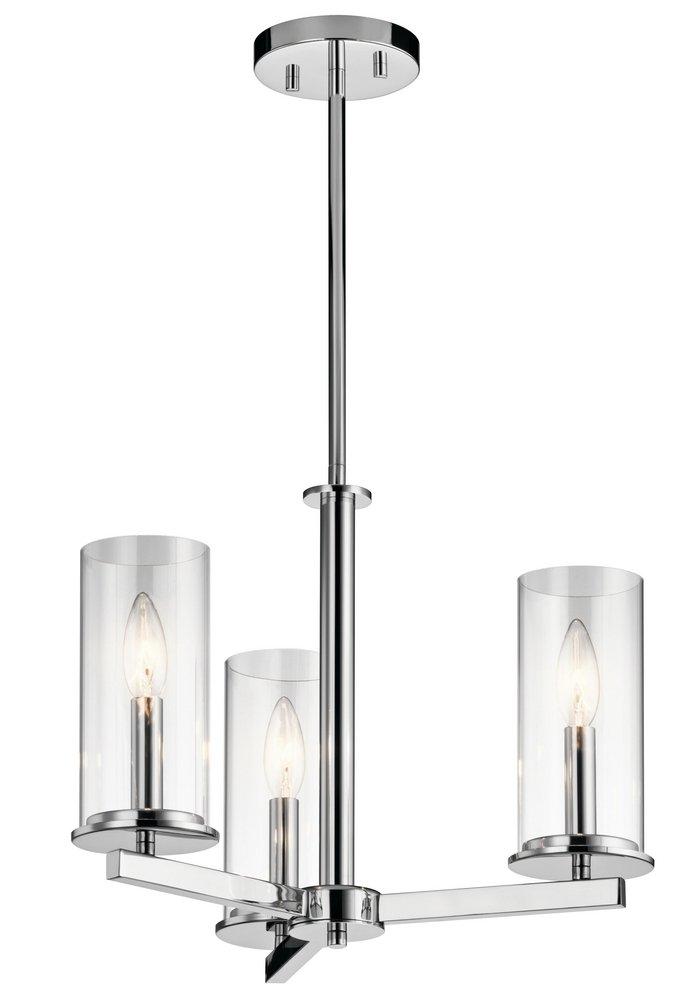 Kichler Lighting Chrome 40W 3-Light Semi-Flushmount Ceiling Fixture 