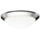 100W 1-Light Flush Mount Ceiling Fixture in Brushed Nickel