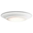 15W 1-Light LED Flushmount Ceiling Fixture in Textured White
