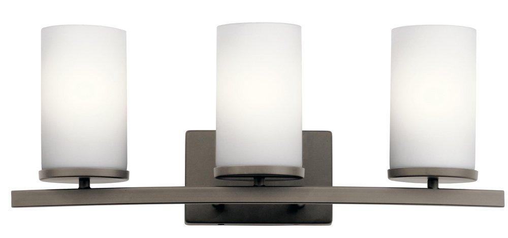 Kichler Lighting Olde Bronze 8-3/4 in. 30W 3-Light Medium E-26 Base Bath Vanity Light 