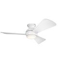 65W 3-Blade Ceiling Fan with 44 in. Blade Span in Matte White