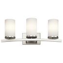 Kichler Lighting Brushed Nickel 8-3/4 in. 30W 3-Light Medium E-26 Base Bath Vanity Light 