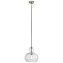 60W 1-Light Pendant in Brushed Nickel