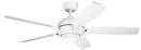 Kichler Lighting Matte White 17W 5-Blade LED Ceiling Fan with 54 in. Blade Span 