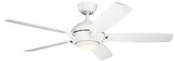 17W 5-Blade LED Ceiling Fan with 54 in. Blade Span in Matte White
