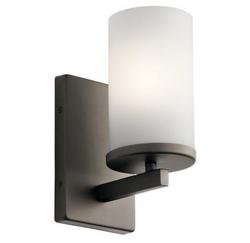 100W 1-Light Incandescent Wall Sconce in Olde Bronze