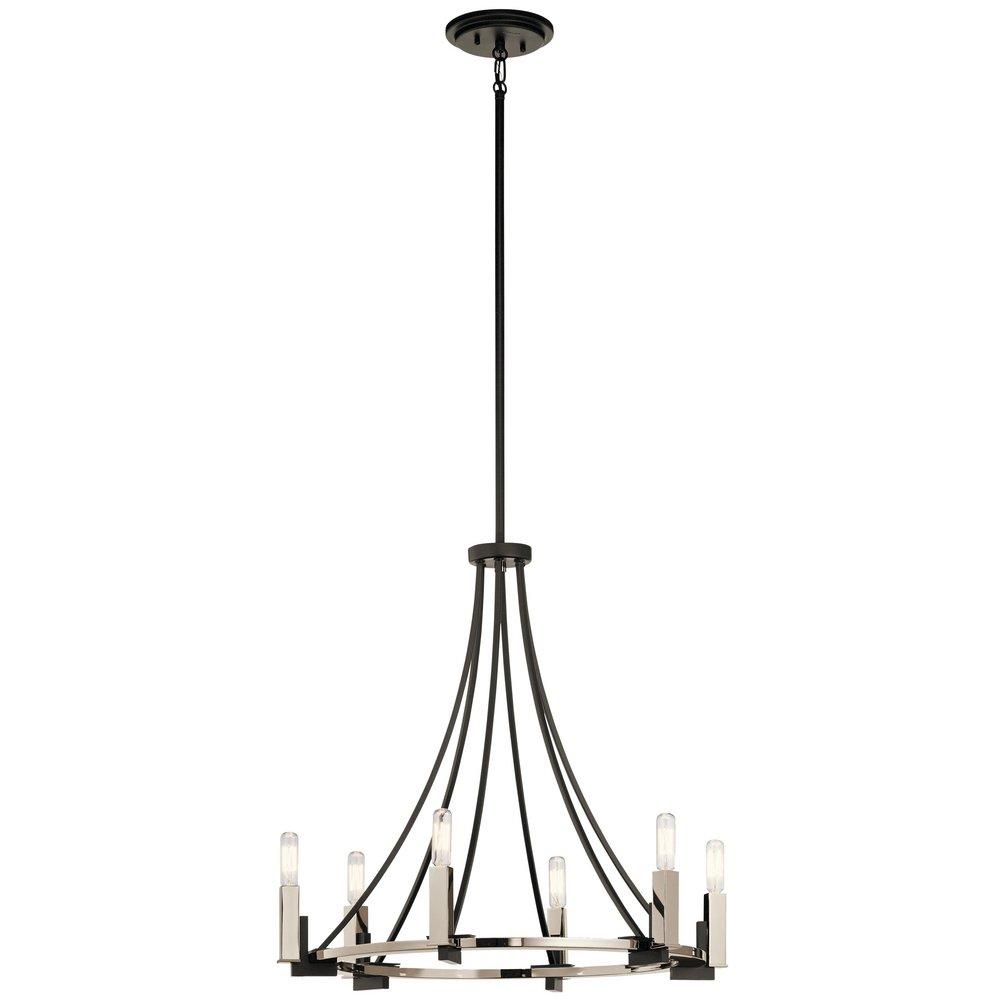 Kichler Lighting Black 60W 6-Light Candelabra E-12 Incandescent Chandelier 