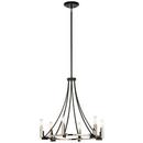 Kichler Lighting Black 60W 6-Light Candelabra E-12 Incandescent Chandelier 