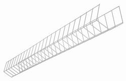 4-3/8 x 6 in. x 4 ft. 120/277V 64W Steel Wireguard in White