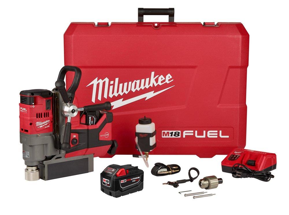 Milwaukee&reg; Red M18 FUEL 1-1/2 Magnetic Drill HIGH DEMAND Kit 