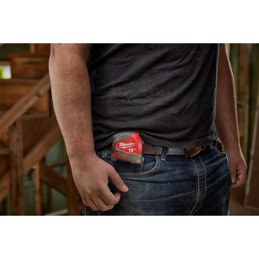 Milwaukee&reg; White Compact Tape Measure 