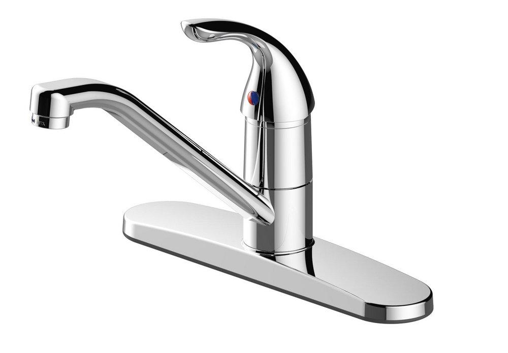 PROFLO&reg; Polished Chrome Single Handle Kitchen Faucet 