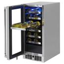 15 in. 120V Freestanding and Built-In Professional Outdoor Wine Cellar with Left Hinge in Stainless Steel