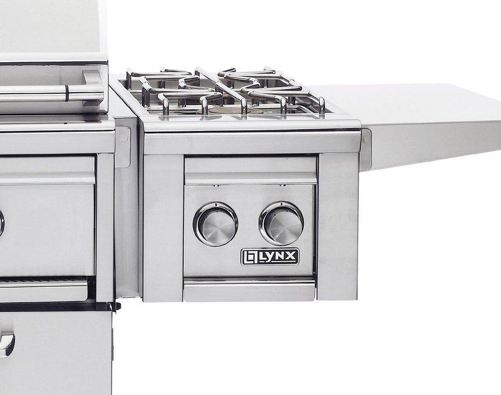 Lynx Grills 11-3/8 x 27-15/16 in. Cast Brass Cart Mounted Double Side-Burner 