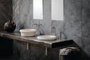 17 x 17 in. Round Drop-in;Semi-recessed Mount Bathroom Sink in White Marble