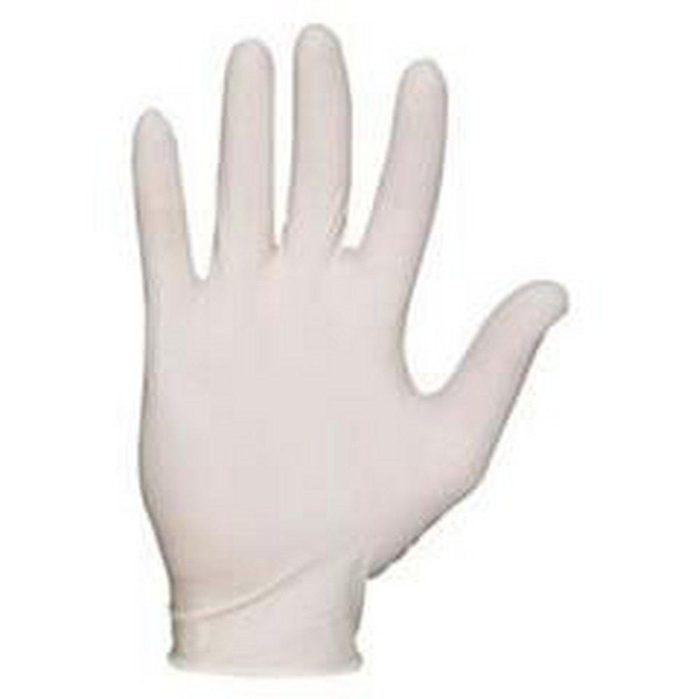 Liberty Glove & Safety Natural White 3.5 mil Powder Coated Latex Industrial Disposable Gloves in Natural White (Box of 100) 