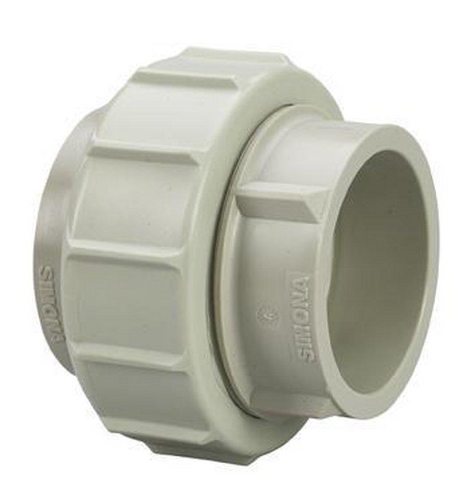 Midwesco Sim-Tech Socket Fusion Straight SDR 11 Polypropylene Union with FPM Seal 