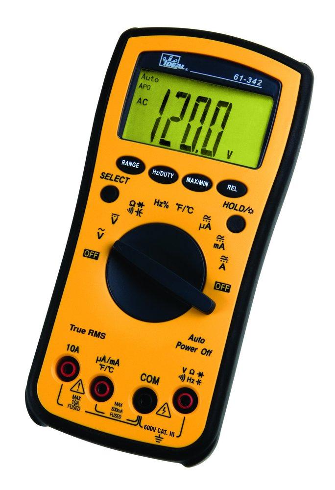 Ideal Industries Yellow Digital Multimeter 