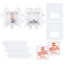 Oatey&reg; White 3-19/50 x 14-13/100 x 4-17/20 in. Kitchen Quarter-Turn Supply Box 