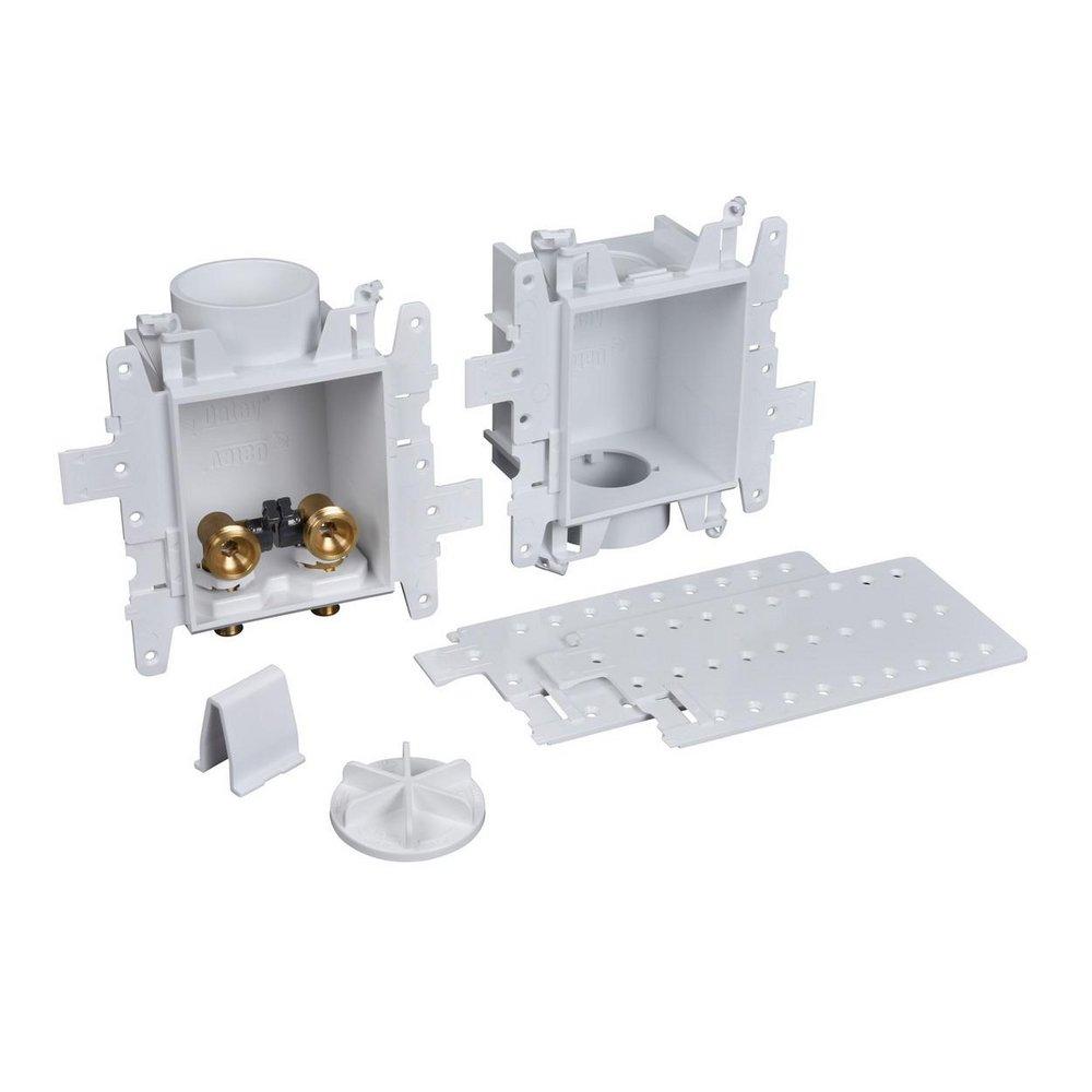 Oatey&reg; White Copper Washing Machine Outlet Box with Contractor Pack 