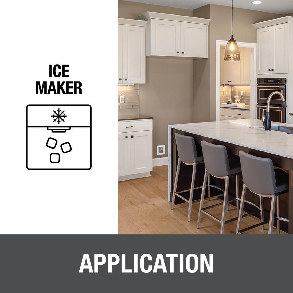 Oatey&reg; White Copper Ice Maker Supply Box with Hammer Arrestor 