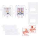 Oatey&reg; White 3-19/50 x 14-13/100 x 4-17/20 in. Kitchen Quarter-Turn Supply Box 