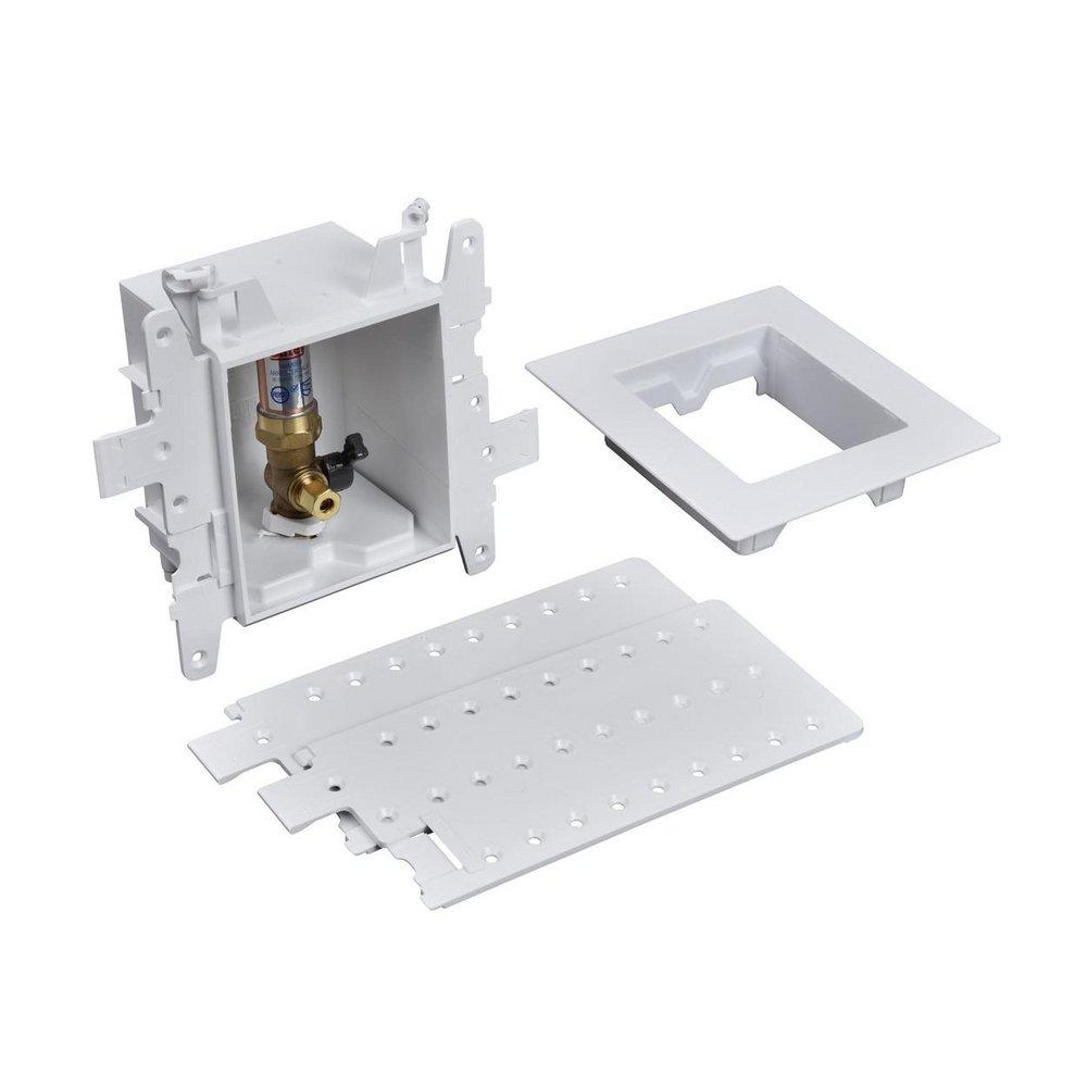 Oatey&reg; White Copper Ice Maker Supply Box with Hammer Arrestor 