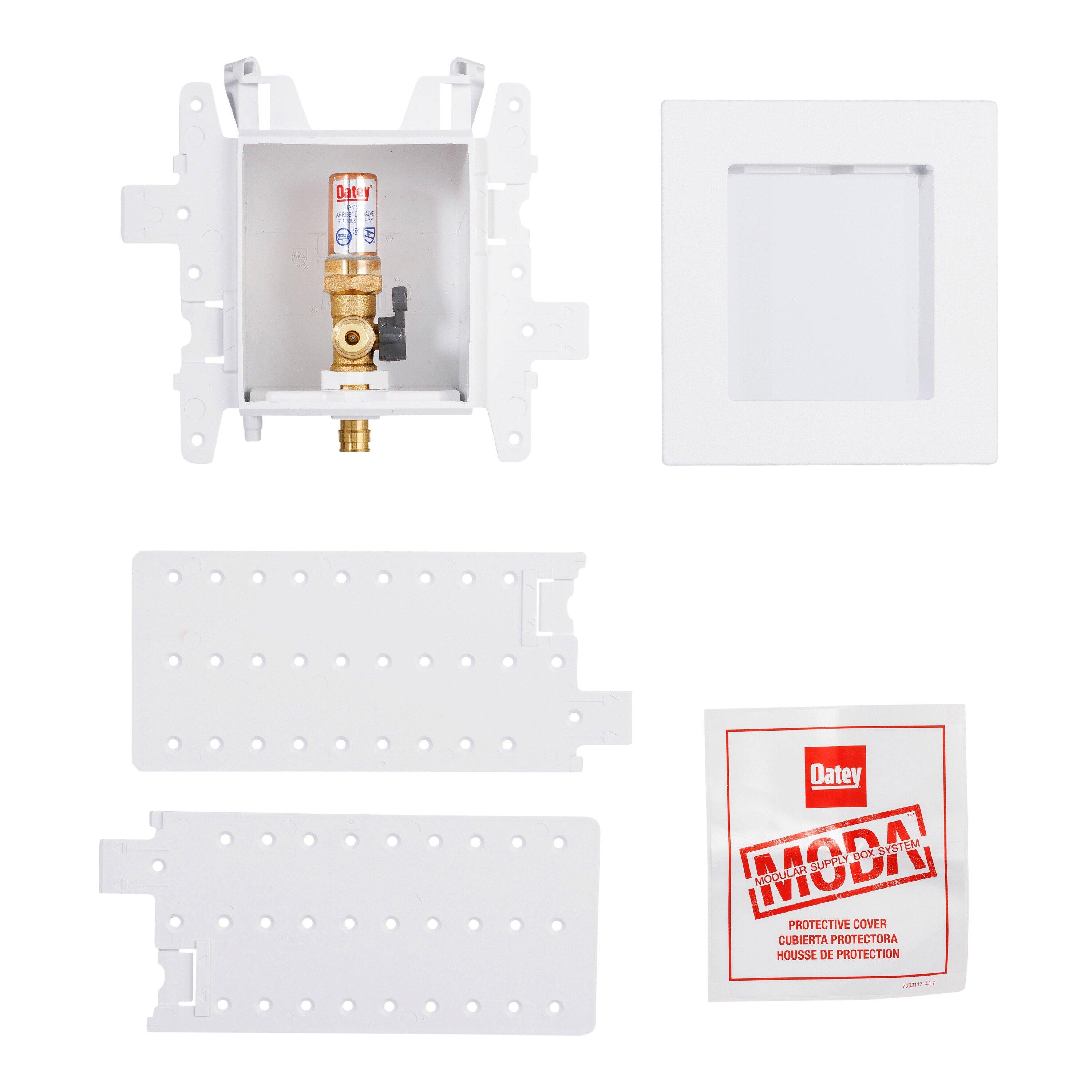 Oatey&reg; White 8 in x 4-17/20 in x 3-19/50 in Ice Maker Supply Box 