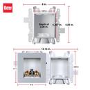 Oatey&reg; White 4-17/20 x 8 x 3-19/50 in. Ice Maker Supply Box 