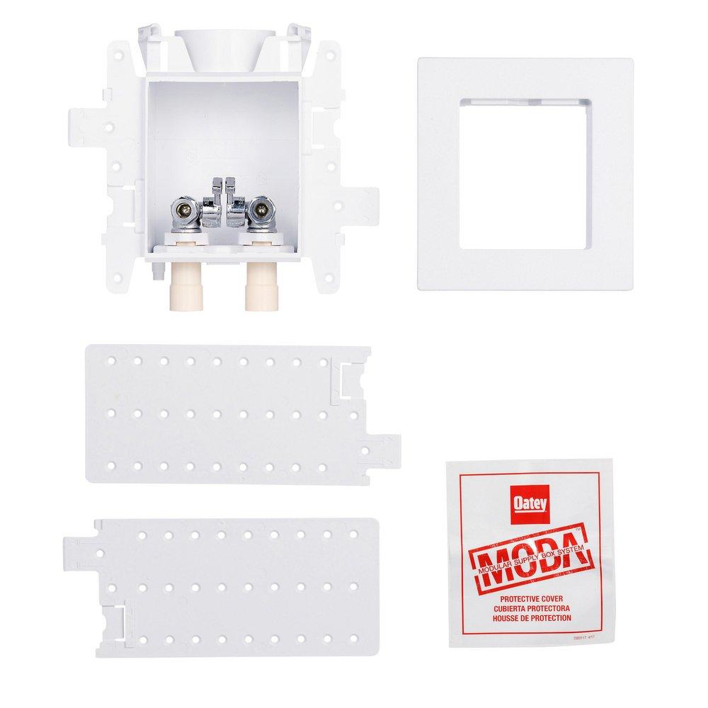 Oatey&reg; White Copper Lavatory Supply Box with Contractor Pack 