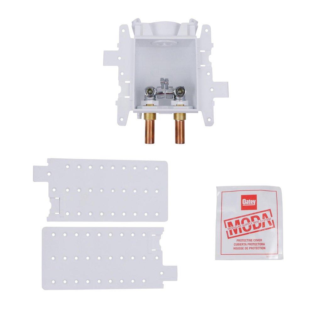 Oatey&reg; White Copper Lavatory Supply Box with Contractor Pack 