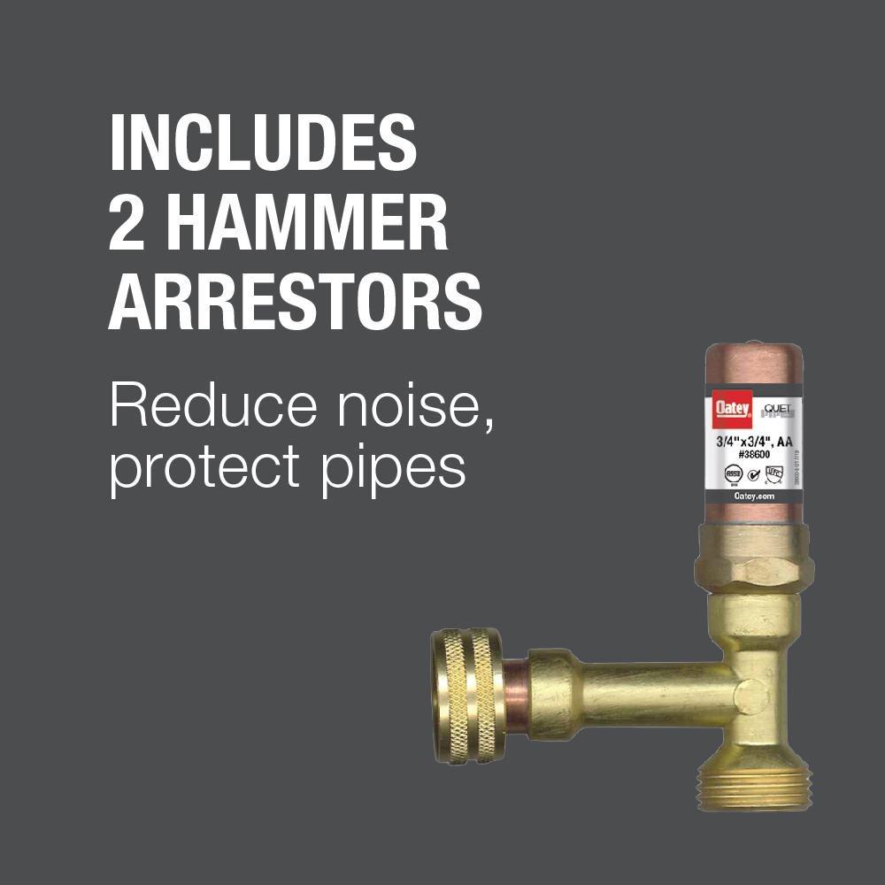 Oatey&reg; White Copper Lavatory Supply Box with Hammer Arrestor and Standard Pack 