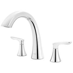 Two Handle Roman Tub Faucet in Polished Chrome (Trim Only)