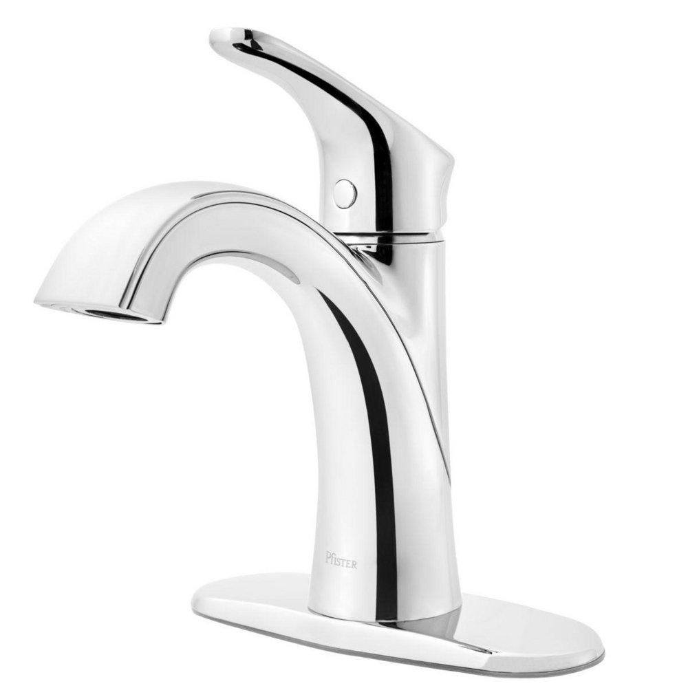Pfister Polished Chrome Single Handle Monoblock Bathroom Sink Faucet 