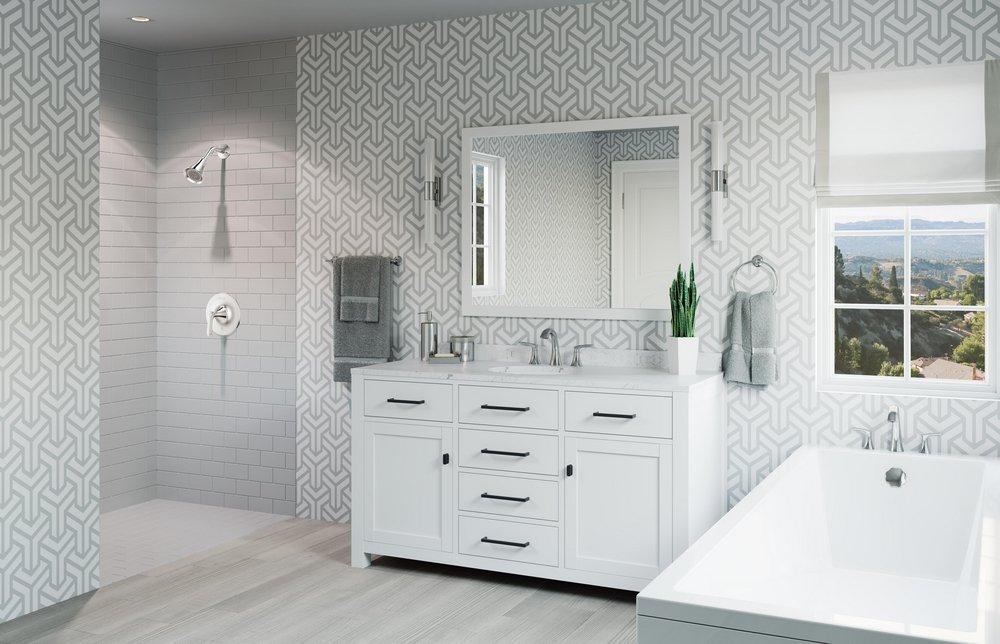 Pfister Polished Chrome Single Handle Single Function Shower Faucet (Trim Only) 