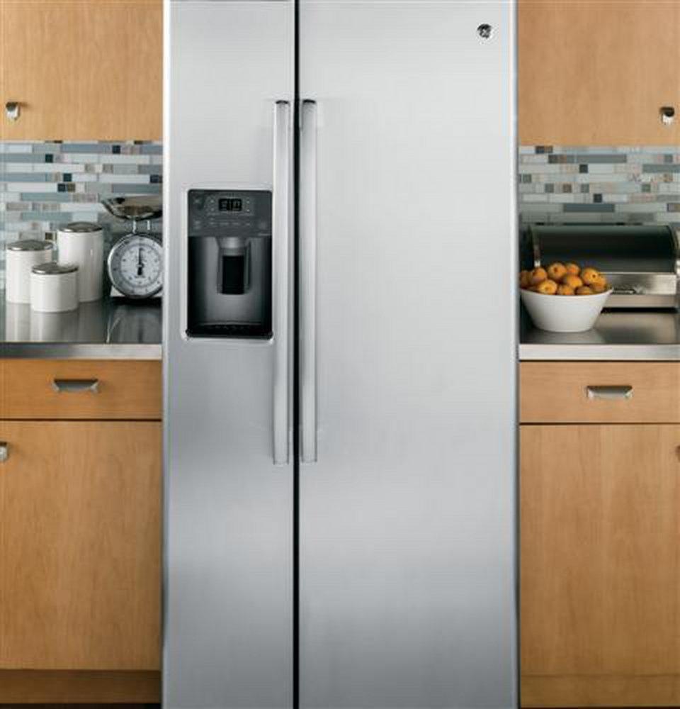 GE&reg; Stainless Steel 32-3/4 in. 23.2 cu. ft. Side-By-Side Refrigerator 